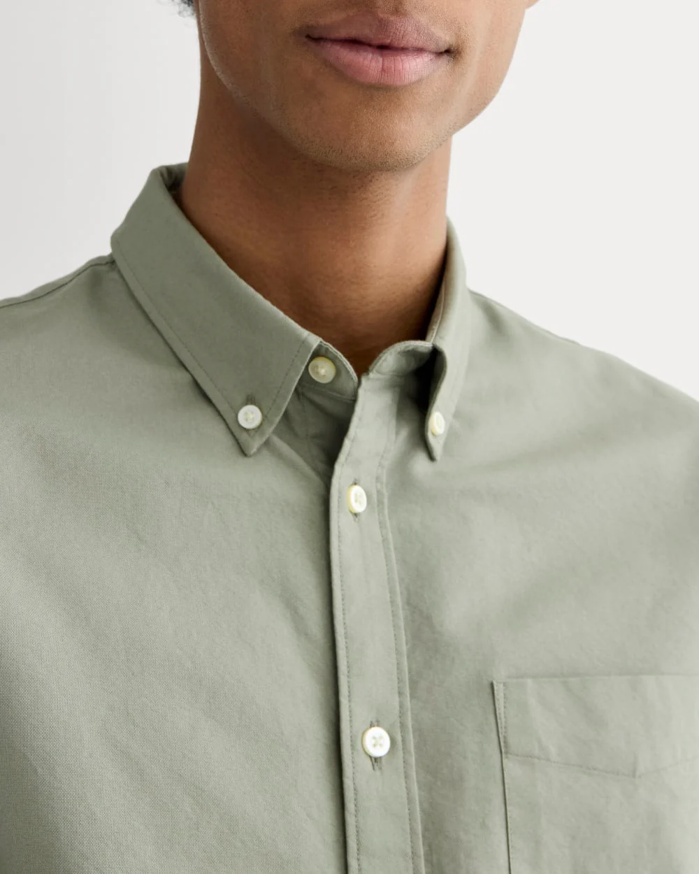 The Slim Oxford Shirt | Sage Green | Standard - Image 4
