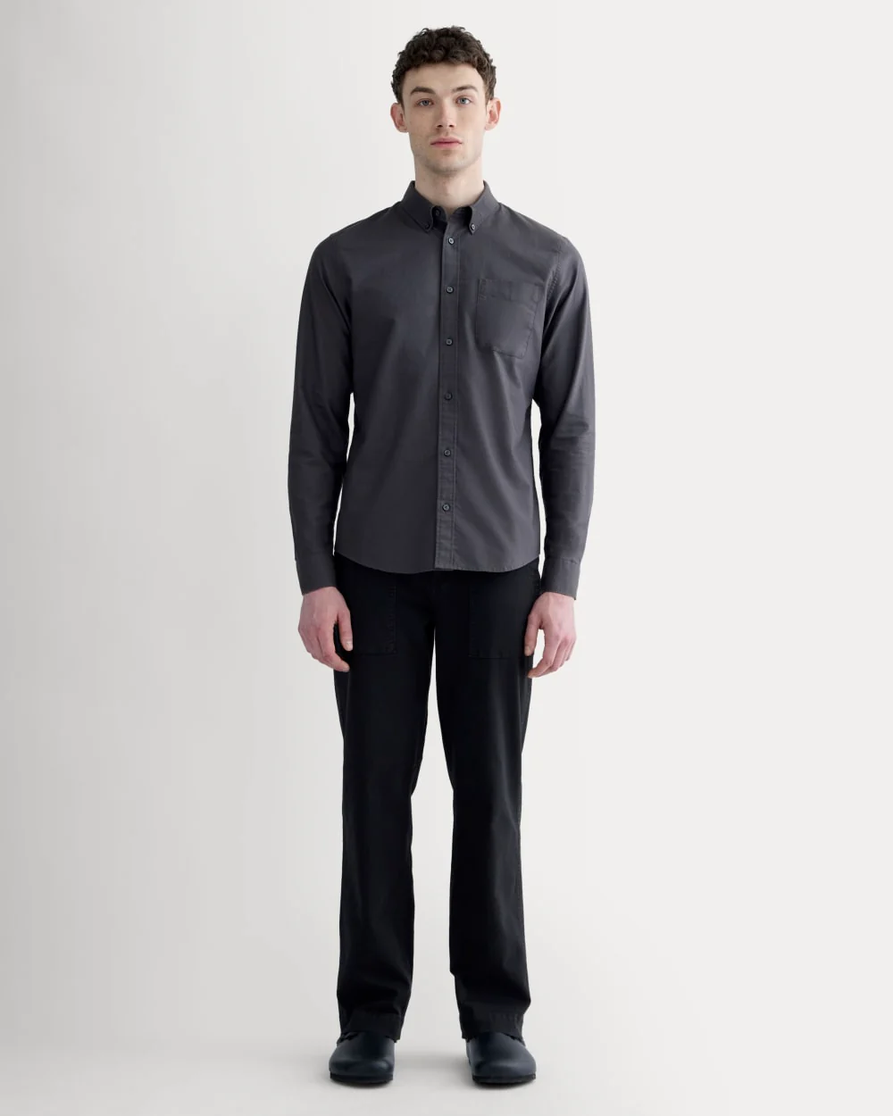 The Slim Oxford Shirt | Slate Grey | Standard - Image 3