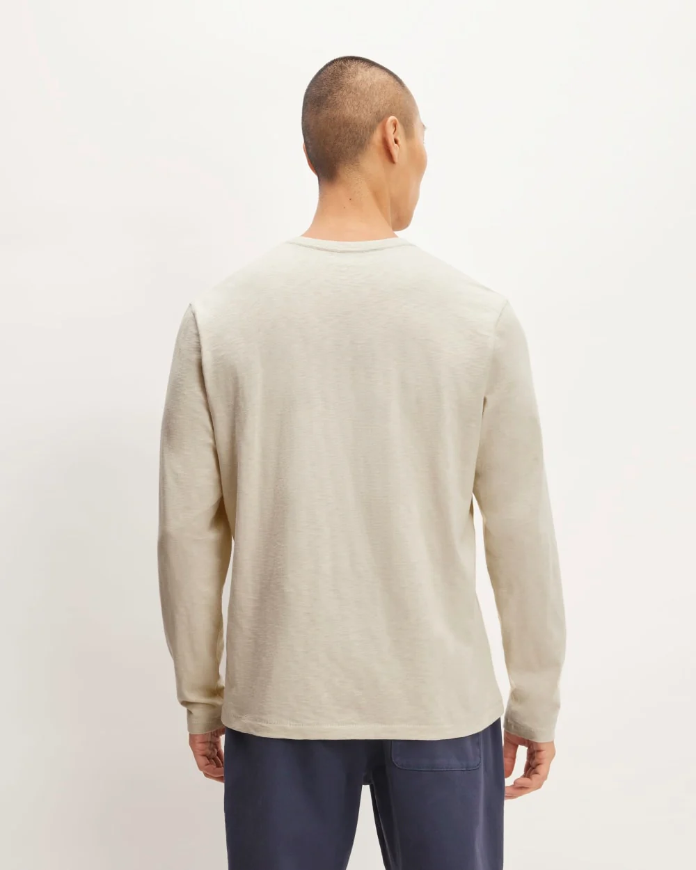 The Slub Long-Sleeve Henley | Pelican - Image 4