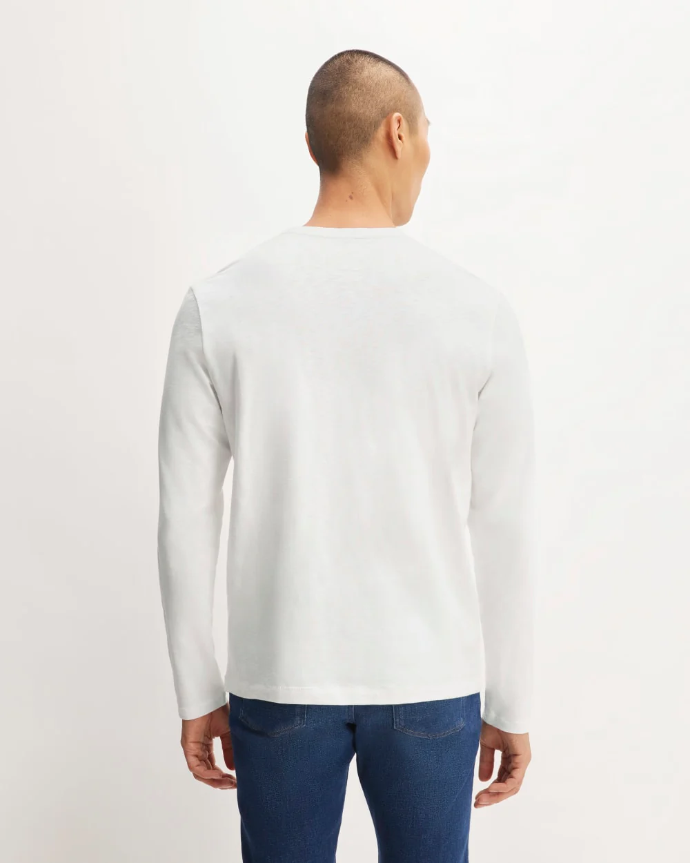 The Slub Long-Sleeve Henley | White - Image 4
