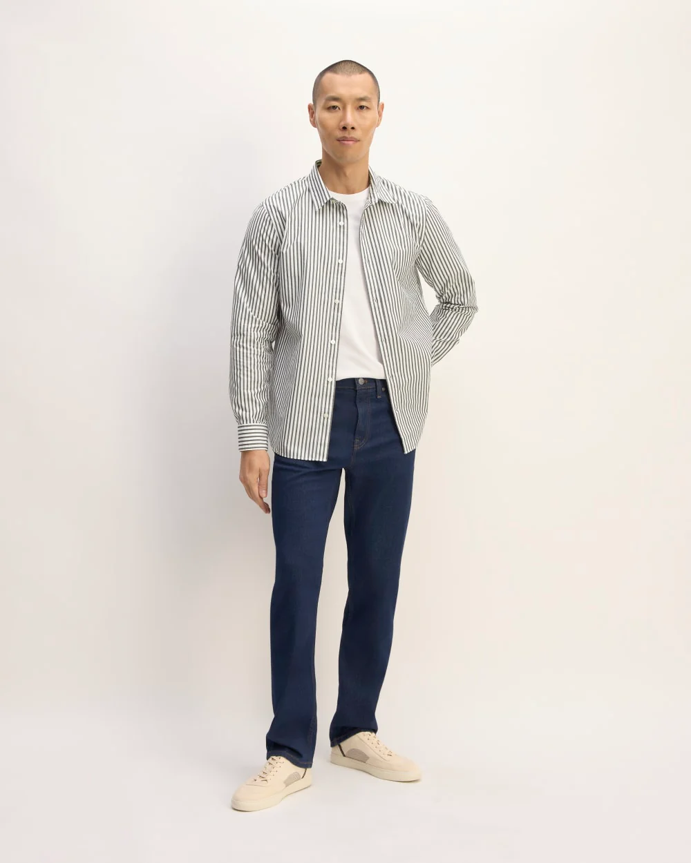 The Supima® Poplin Shirt | Optic White / Black - Image 3