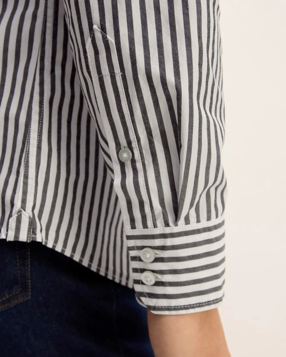 The Supima® Poplin Shirt | Optic White / Black - Image 5