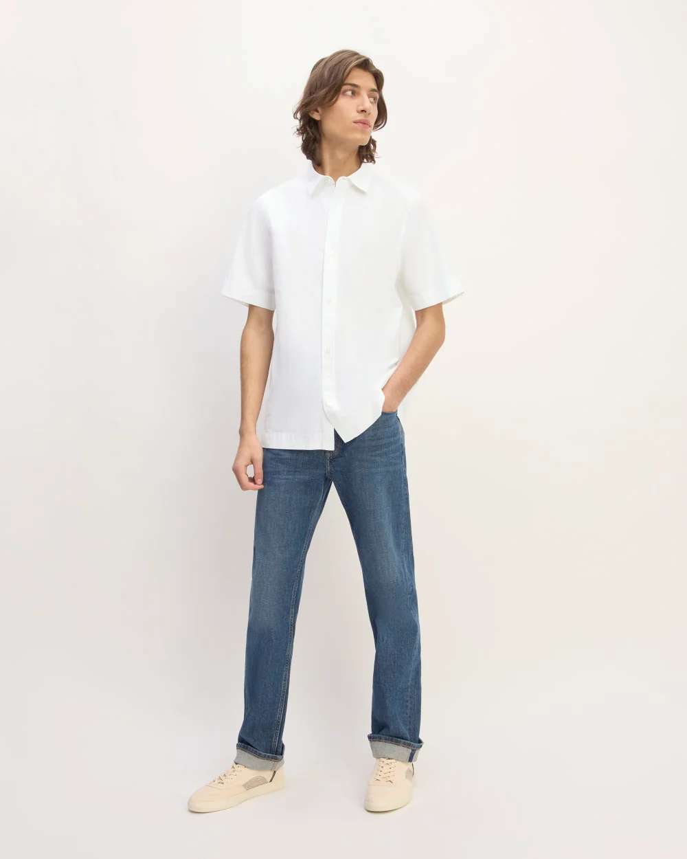 The Supima® Short-Sleeve Poplin Shirt | White - Image 3