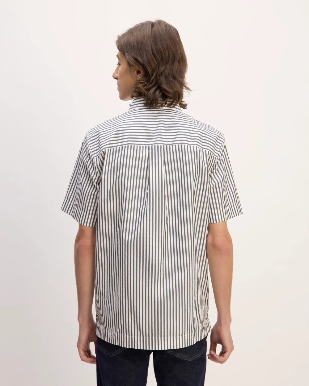 The Supima® Short-Sleeve Poplin Shirt | Optic White / Black - Image 6