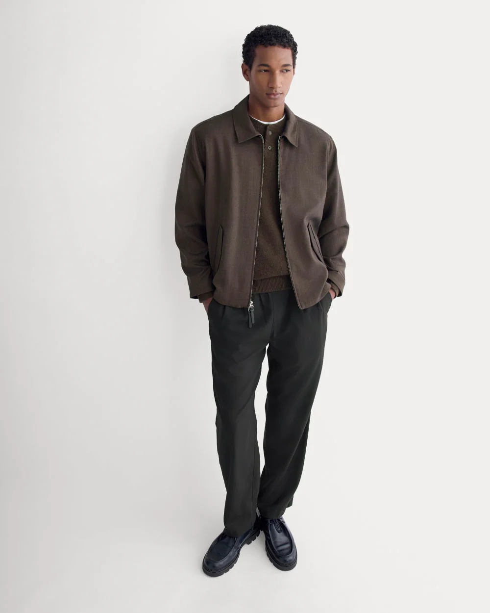 Tailored Zip Jacket | Heathered Fudge - Image 6