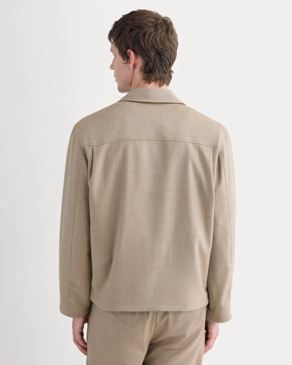 Tailored Zip Jacket | Light Taupe - Image 5