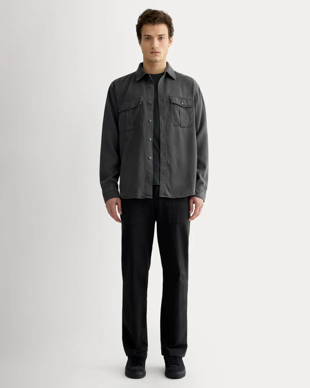 The Utility Shirt Jacket in Buttersoft | Graphite - Image 3