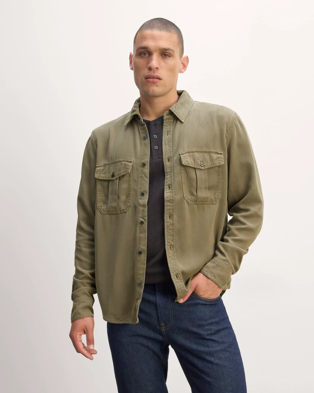 The Utility Shirt Jacket in Buttersoft | Kalamata