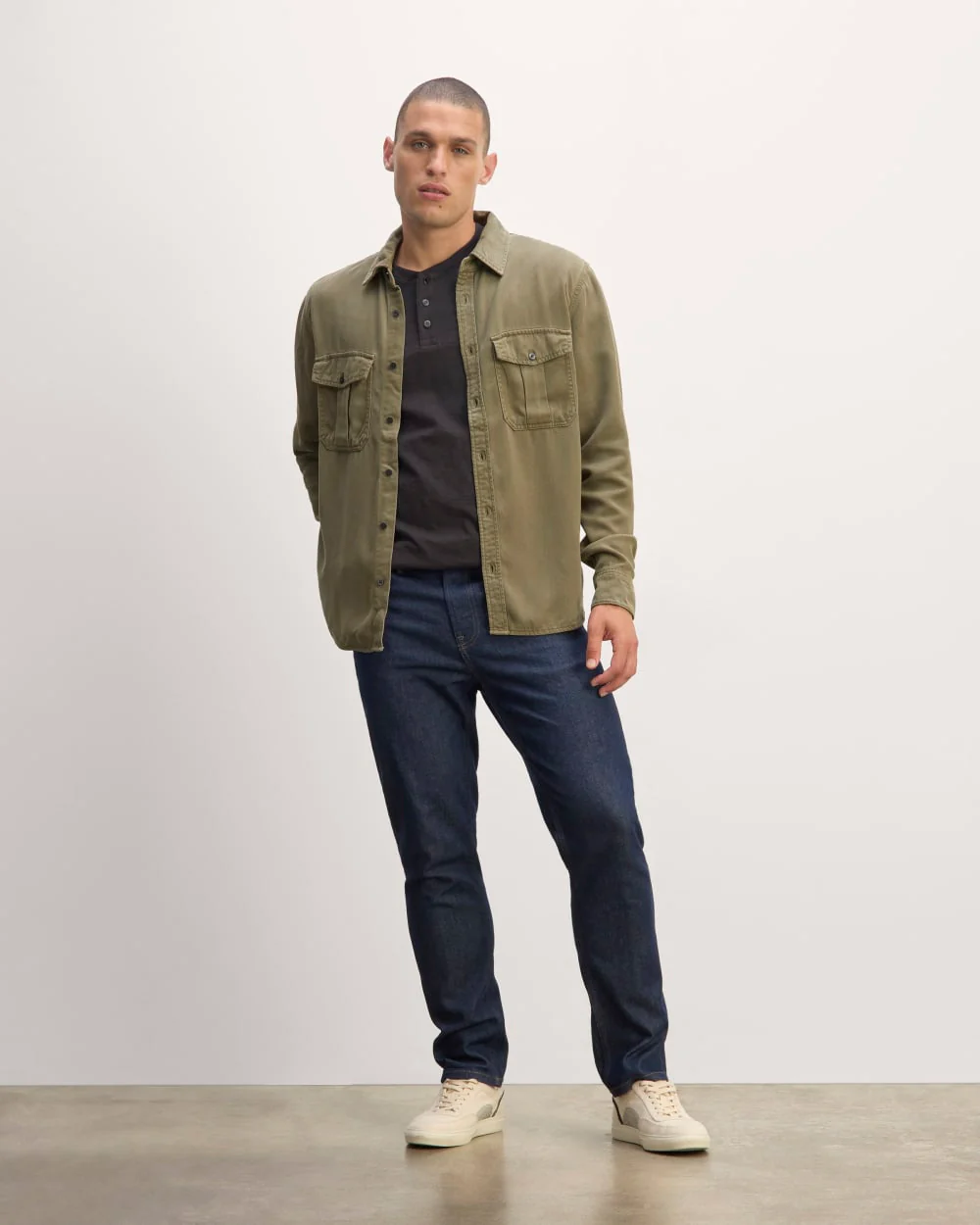 The Utility Shirt Jacket in Buttersoft | Kalamata - Image 3