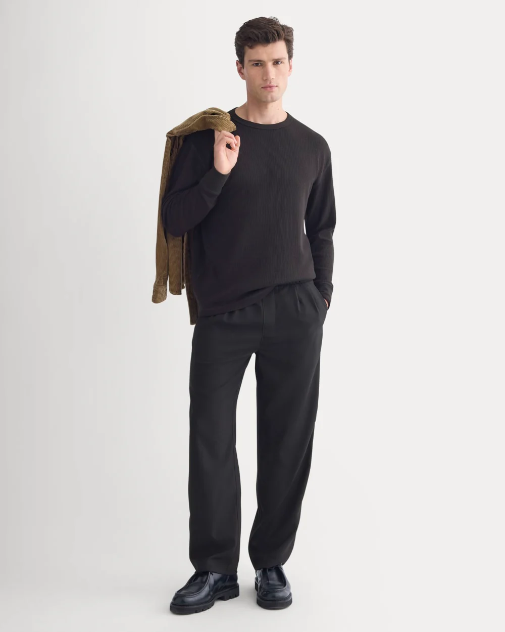 Thermal Crew in Cozy Waffle | Black - Image 3