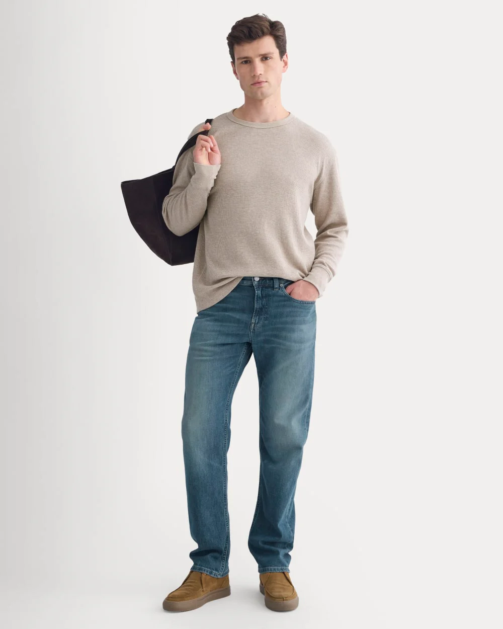 Thermal Crew in Cozy Waffle | Heathered Oatmeal - Image 3
