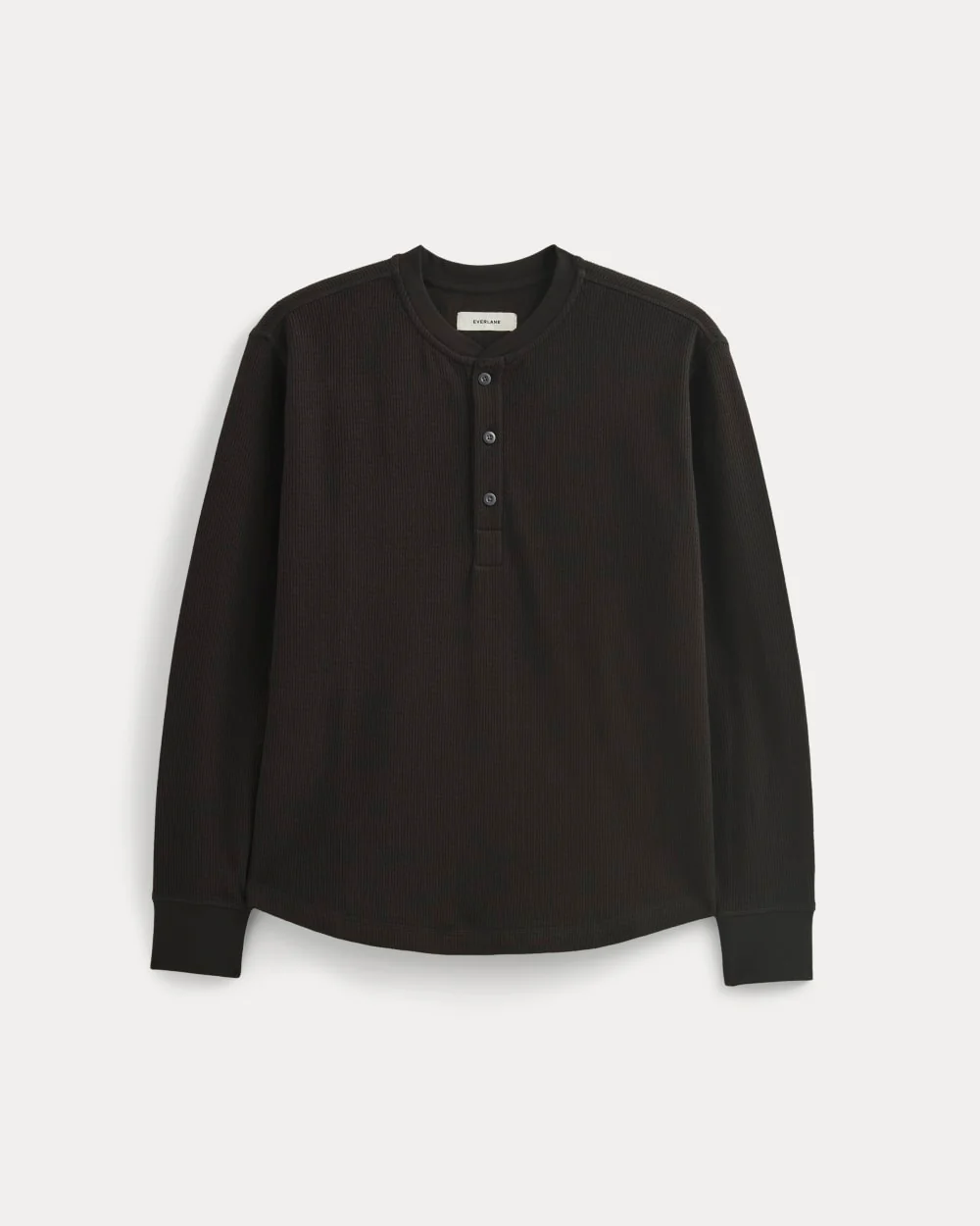Thermal Henley in Cozy Waffle | Black - Image 2