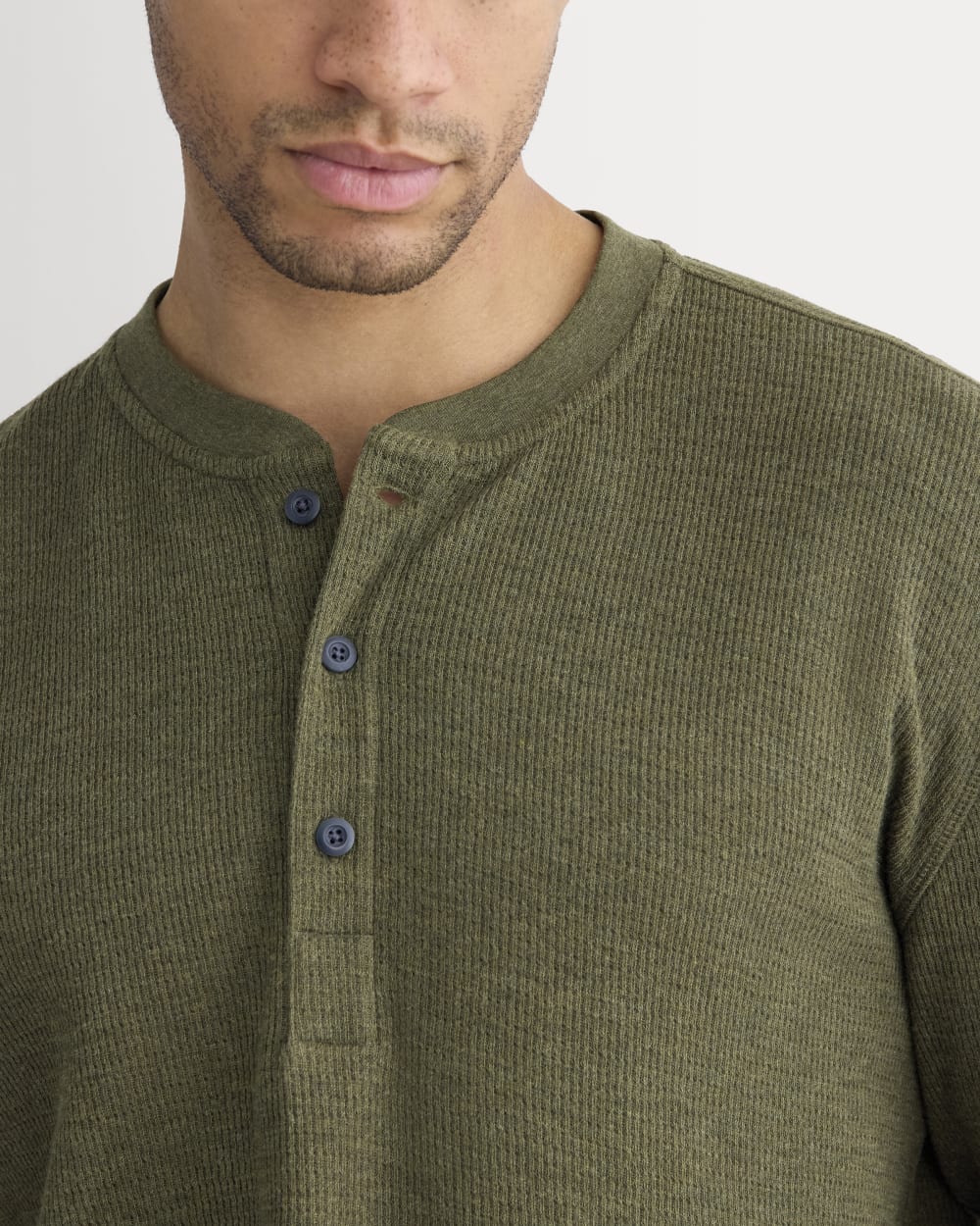 Thermal Henley in Cozy Waffle | Heather Beech - Image 4