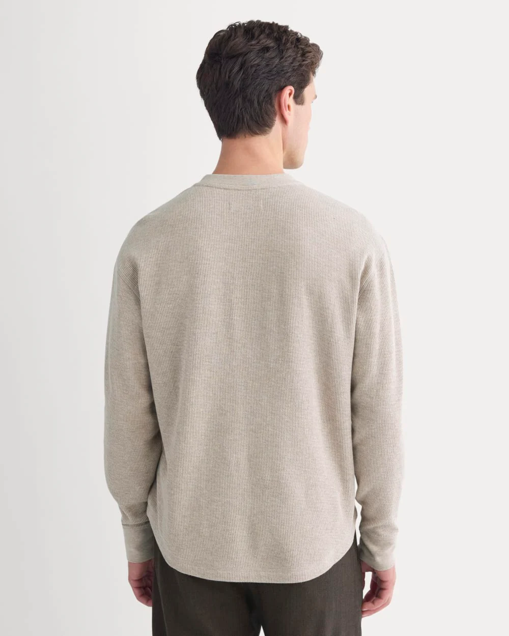 Thermal Henley in Cozy Waffle | Heathered Oatmeal - Image 5