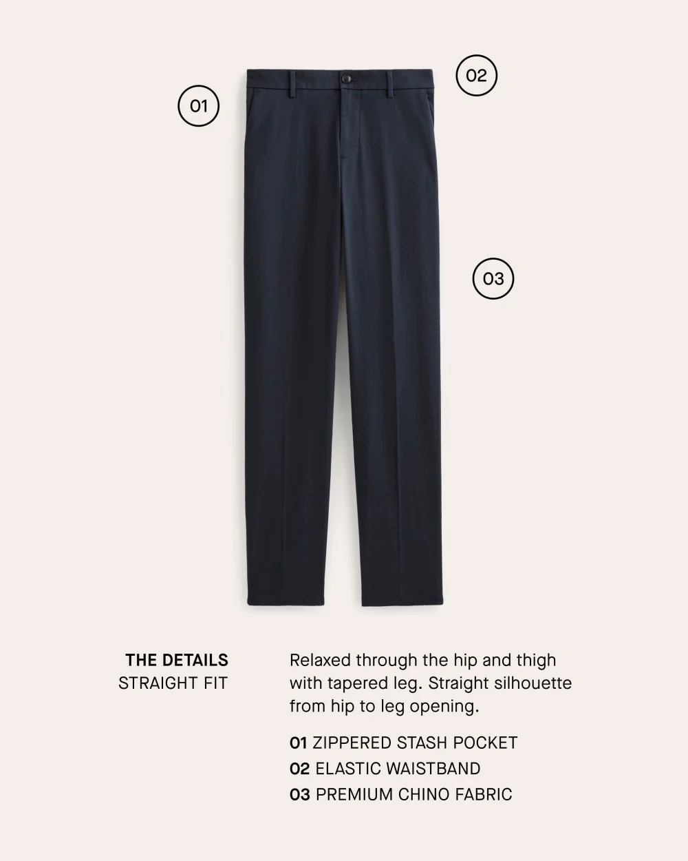 The Transit Chino | Graphite | Straight - Image 4