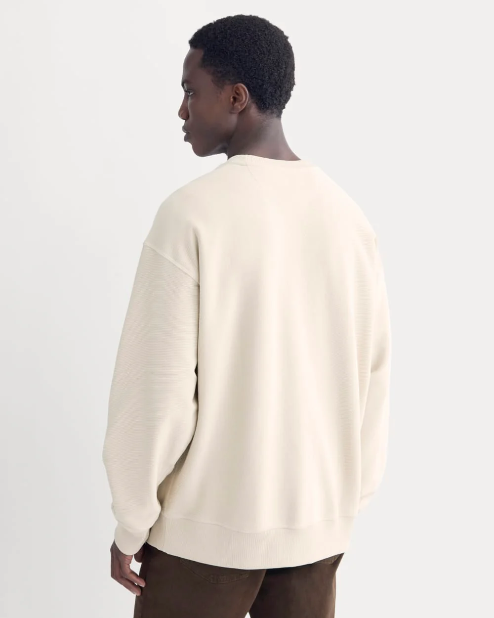Twill Terry Jacquard Crew Sweatshirt | Peyote - Image 5