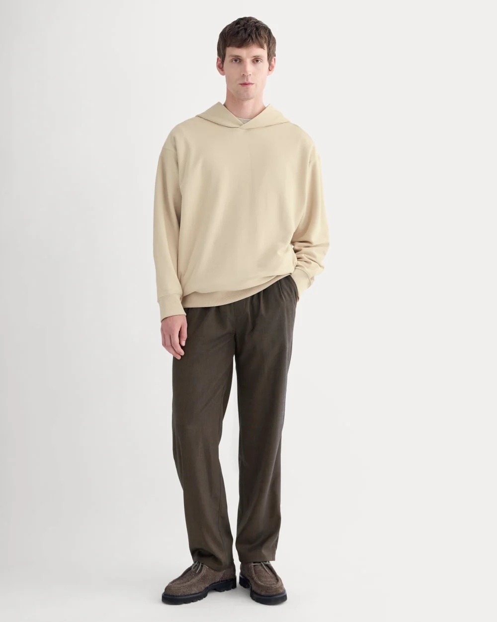 Twill Terry Jacquard Hoodie | Peyote - Image 3