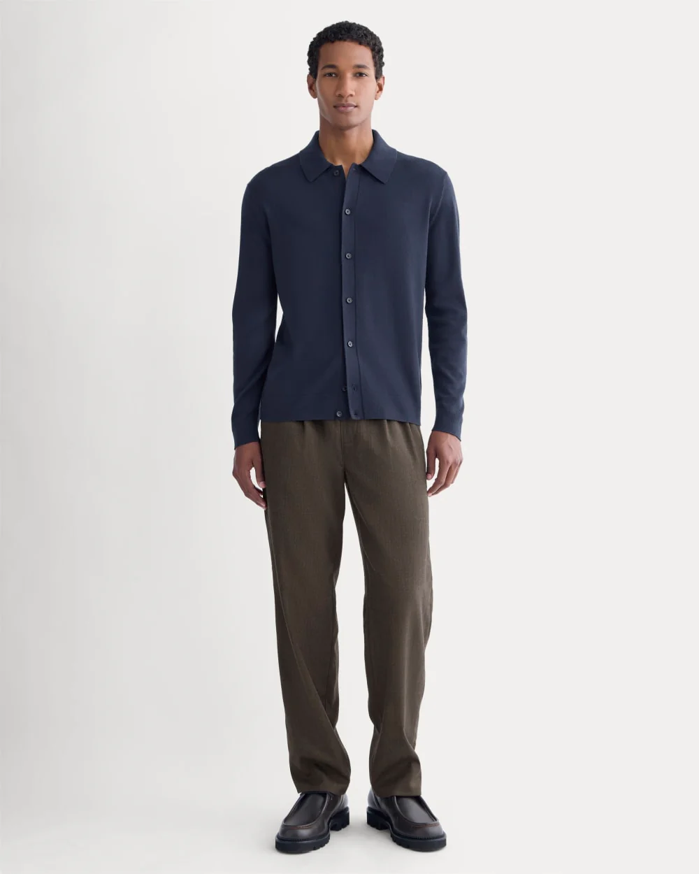 Ultrasoft Button-Down Sweater |  Navy - Image 3
