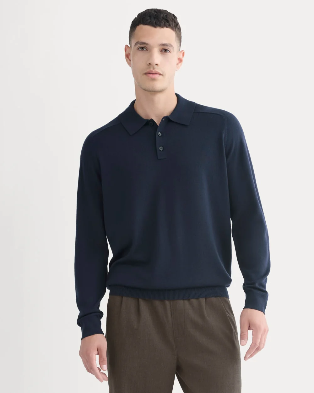 Ultrasoft Polo Sweater | Navy