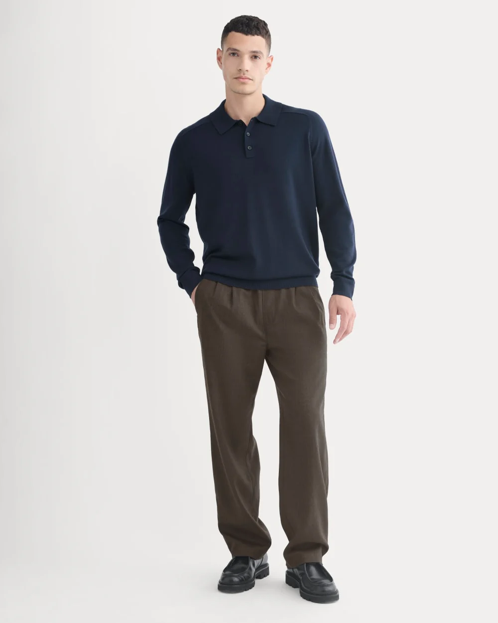 Ultrasoft Polo Sweater | Navy - Image 3