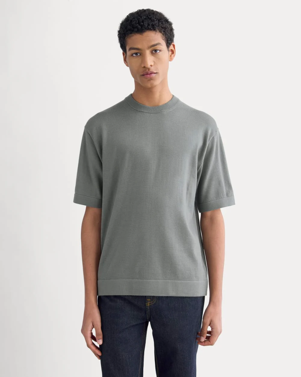 Ultrasoft Sweater Tee | Agave Green