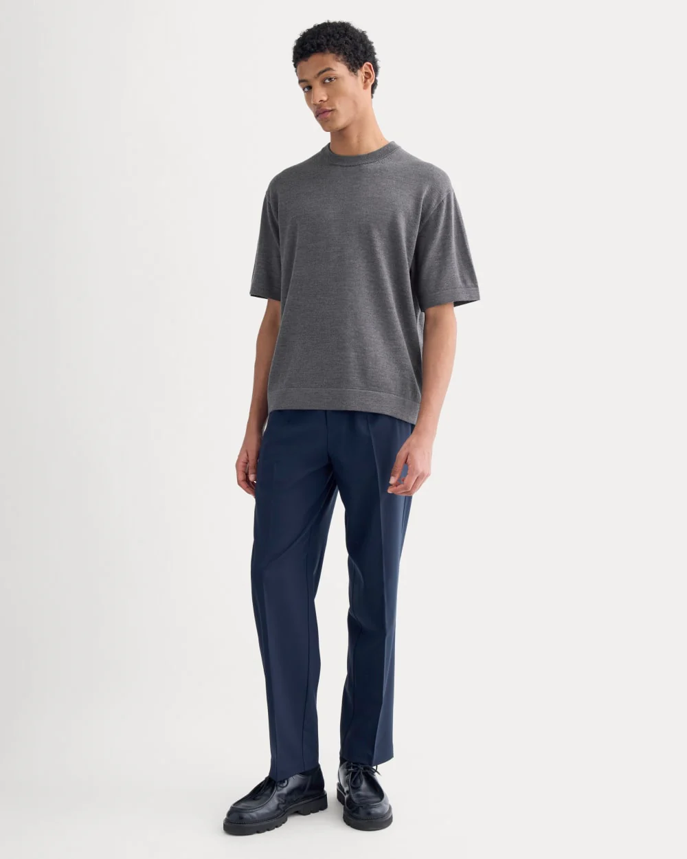 Ultrasoft Sweater Tee | Heather Mid Charcoal - Image 3