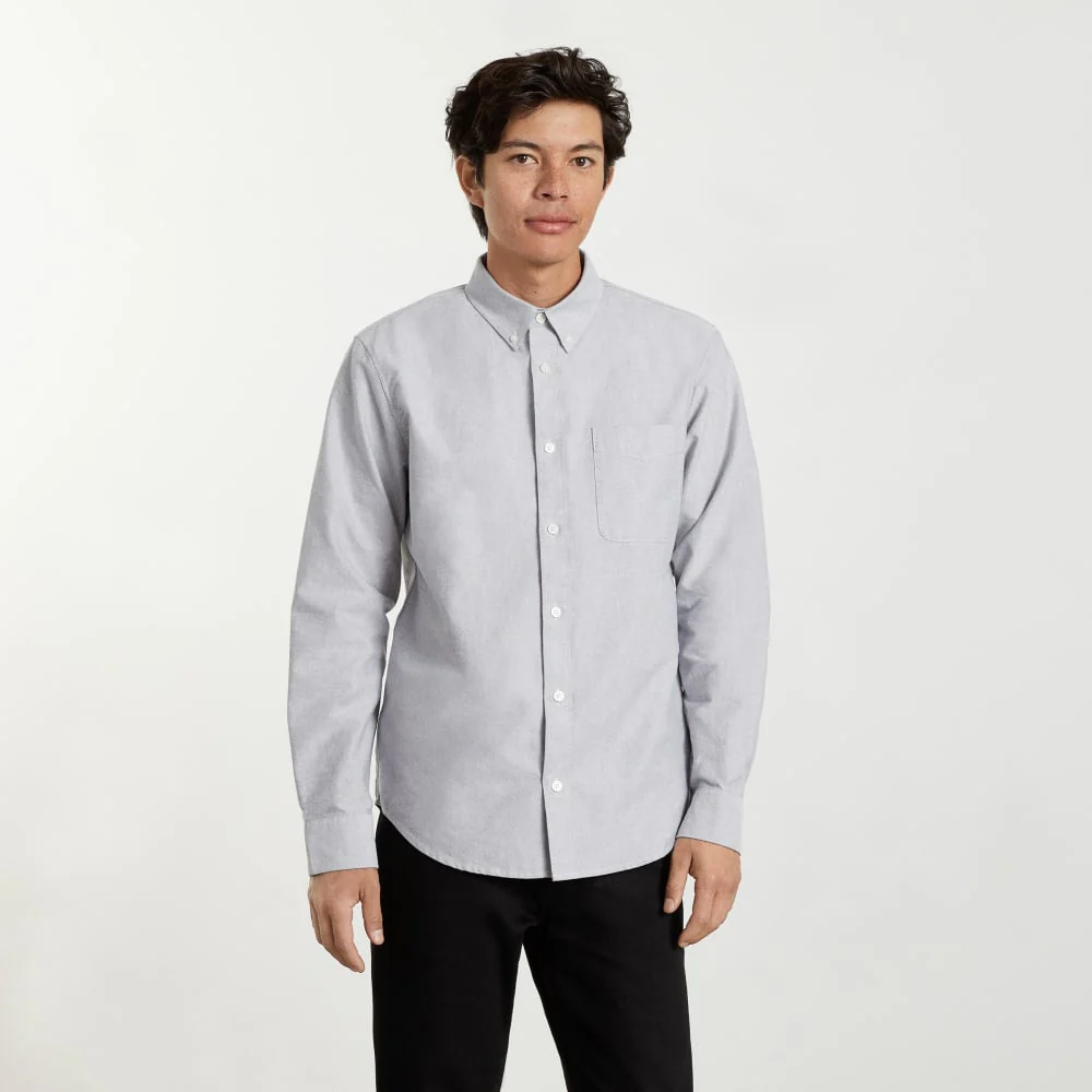 The Standard Fit Japanese Oxford Shirt | Uniform | Cloud Grey | Standard - Image 2