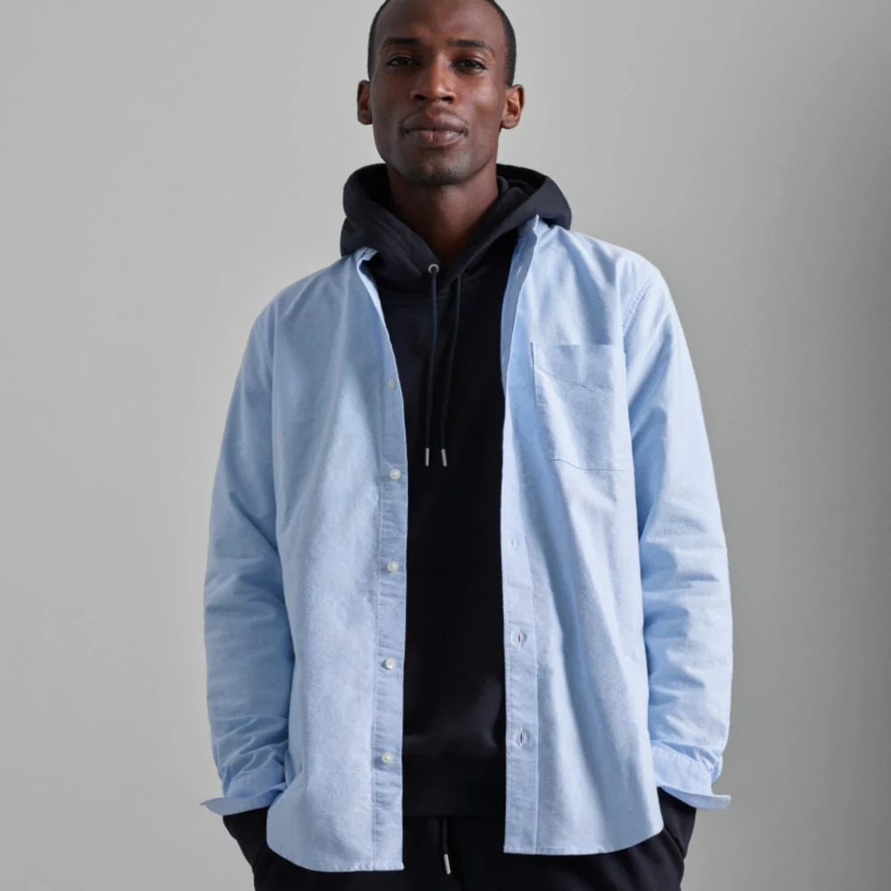 The Standard Fit Japanese Oxford Shirt | Uniform | Light Blue | Standard - Image 3