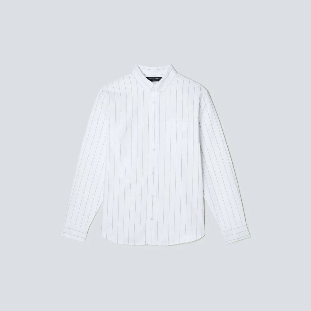 The Standard Fit Japanese Oxford Shirt | Uniform | Optic White / Black | Standard - Image 2