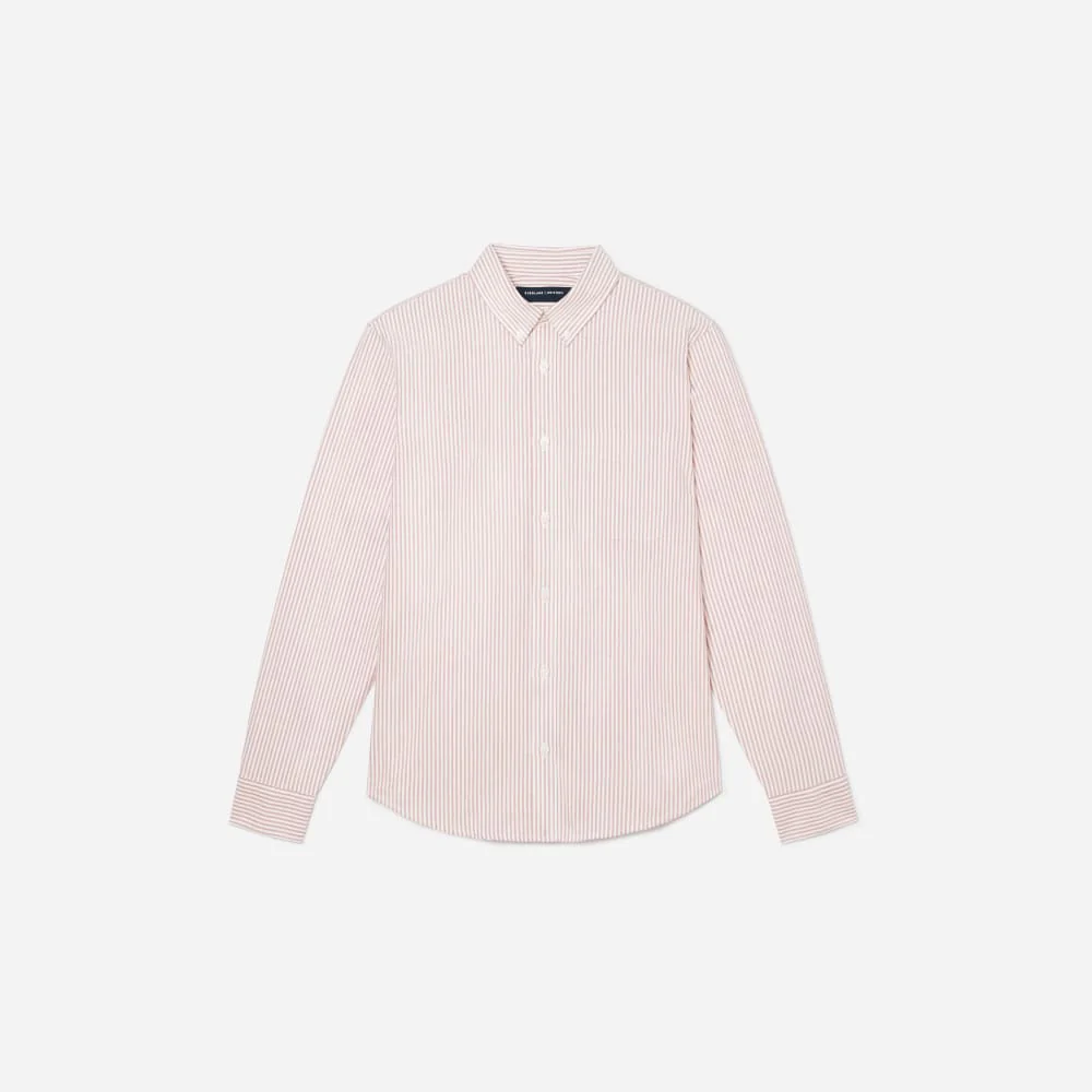 The Standard Fit Japanese Oxford Shirt | Uniform | Red / White | Standard
