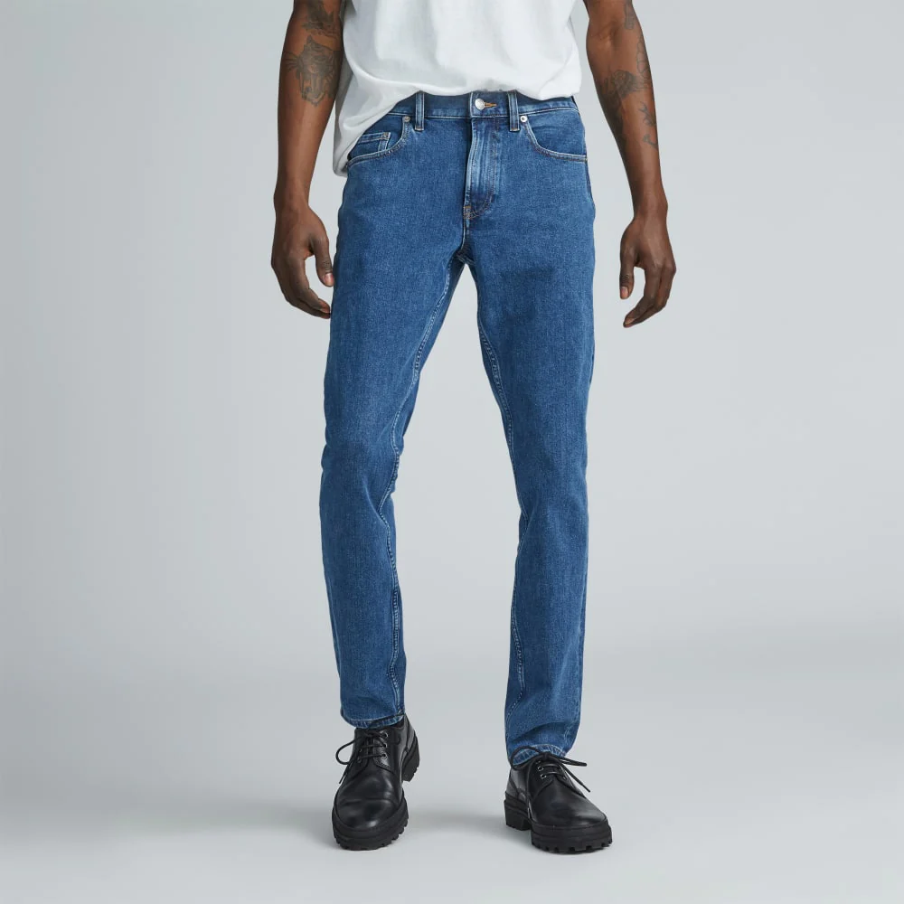 The Slim 4-Way Stretch Organic Jean | Uniform  | Marine - Image 3
