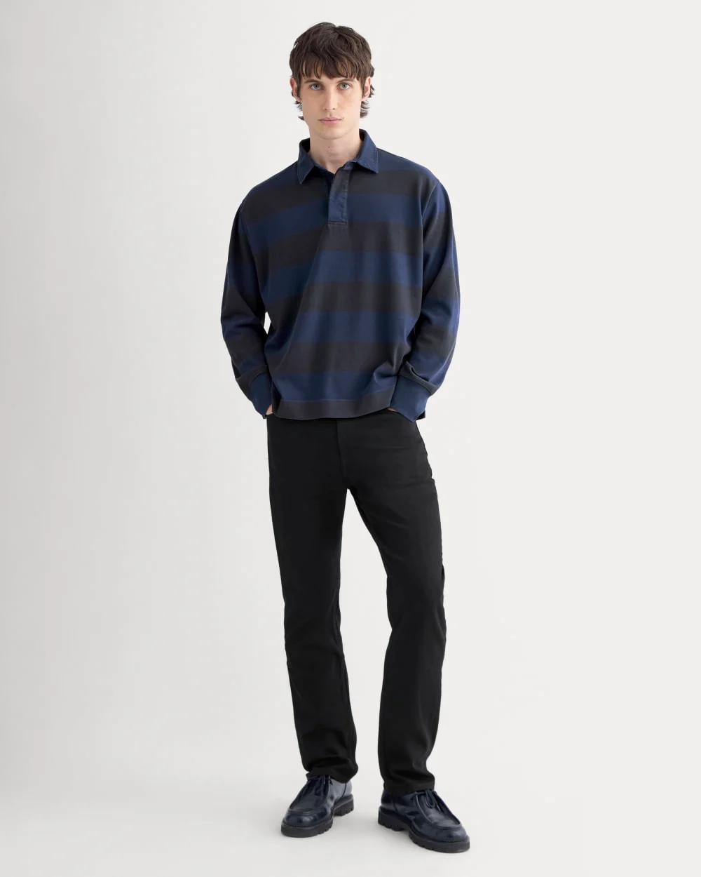 Vintage Rugby Pullover | Navy / Black - Image 3