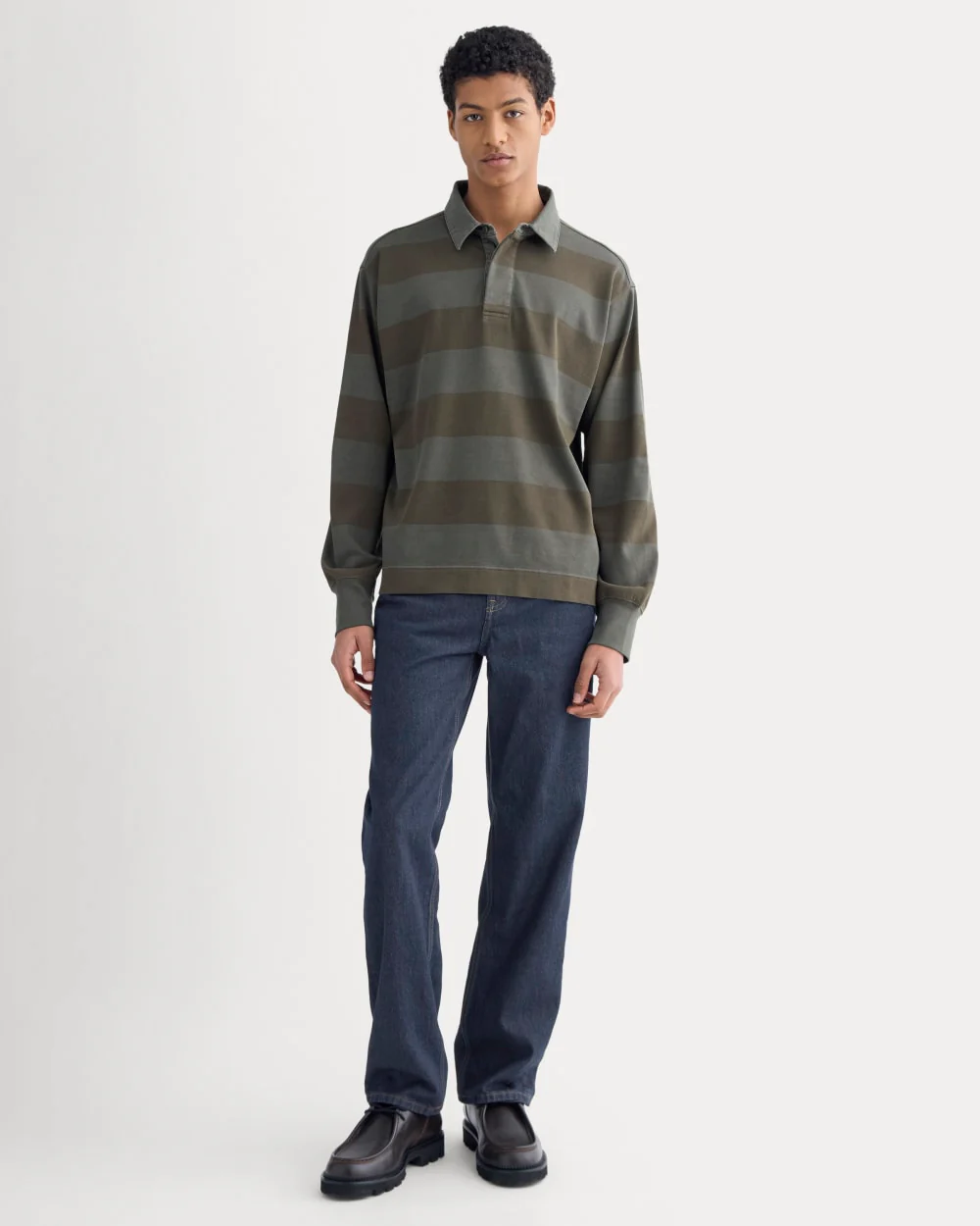 Vintage Rugby Pullover | Overdye Olive Night - Image 4