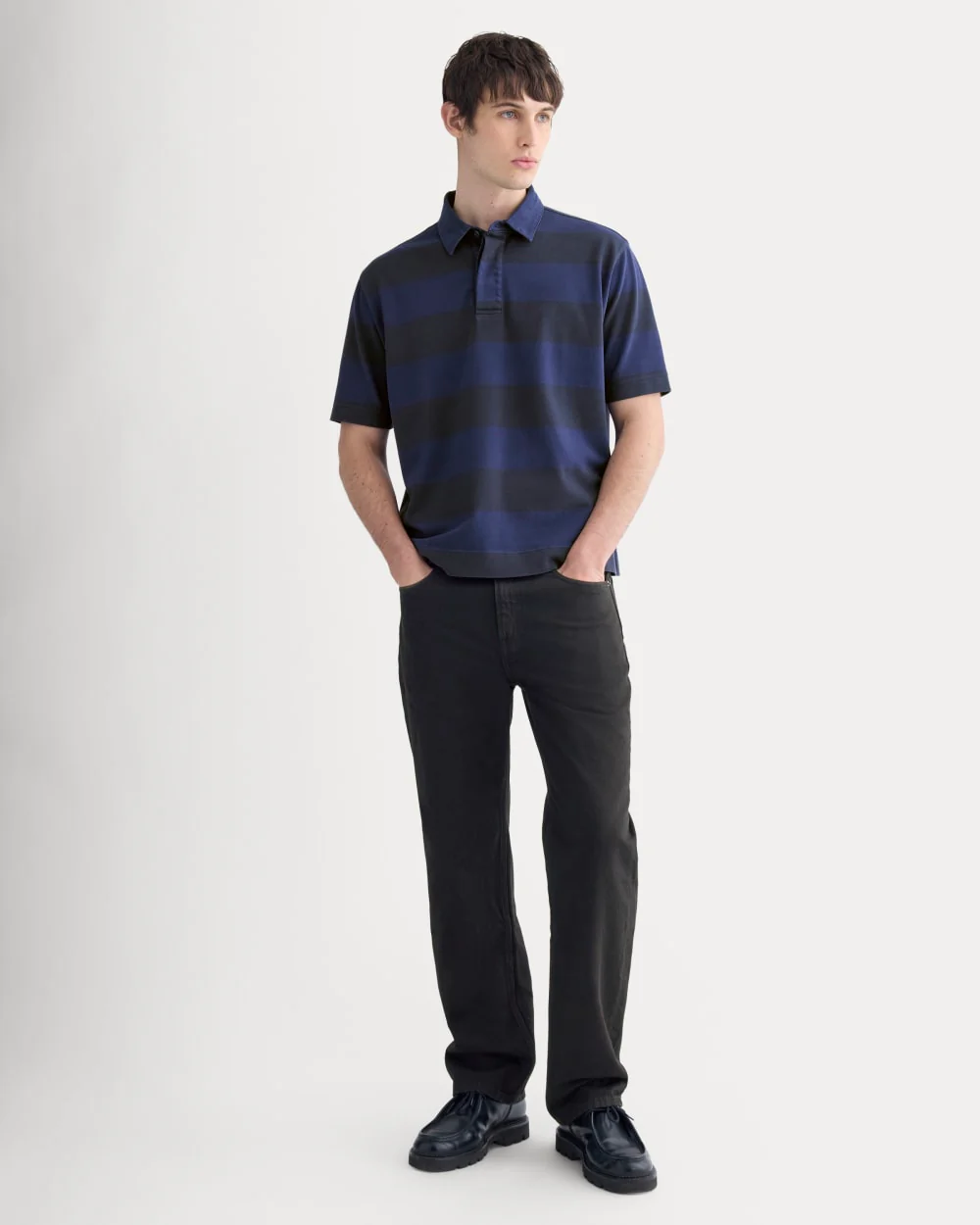 Vintage Rugby Polo | Navy / Black - Image 4