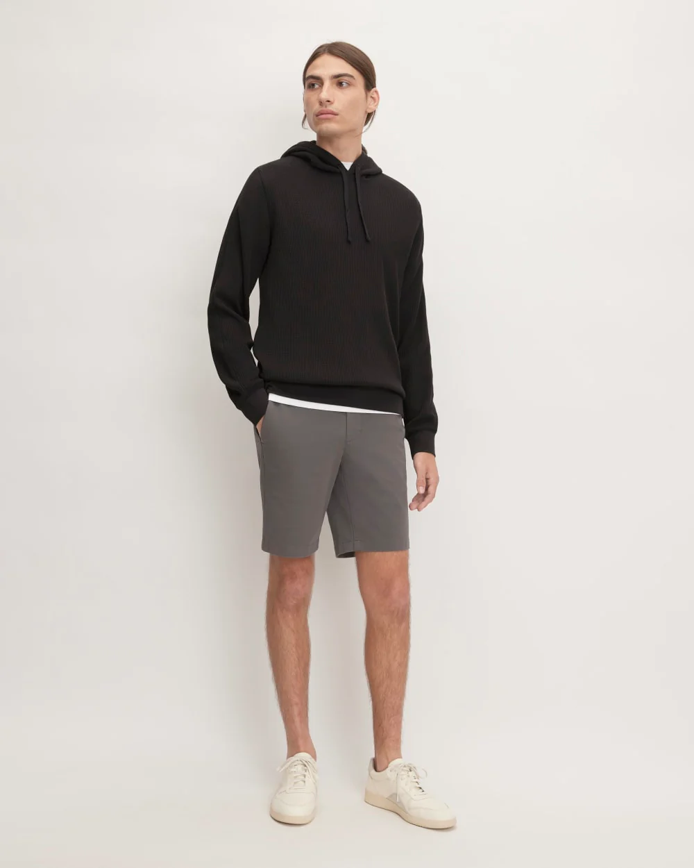 The Waffle-Knit Hoodie | Black - Image 6