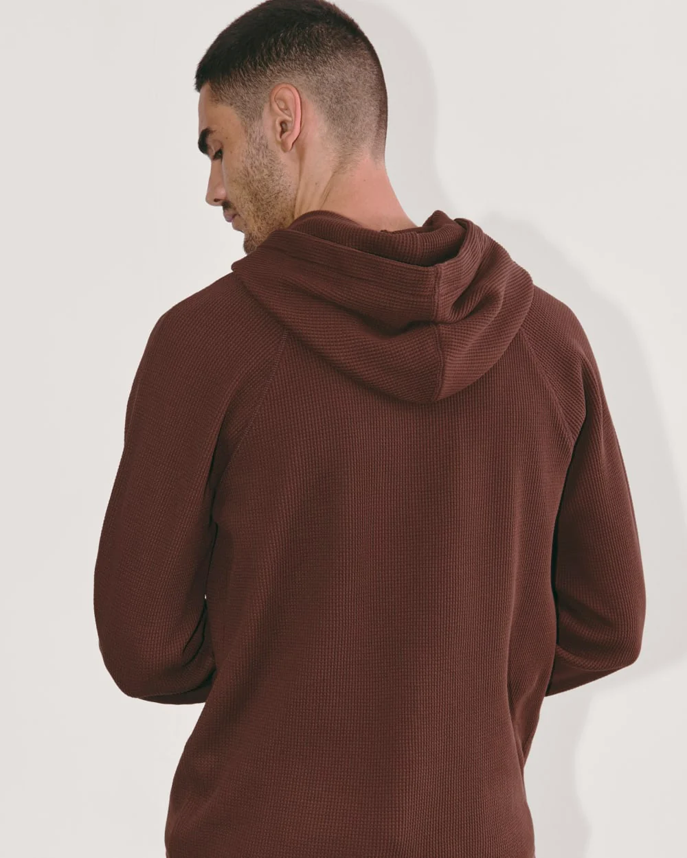 The Waffle-Knit Hoodie | Dark Mahogany - Image 7