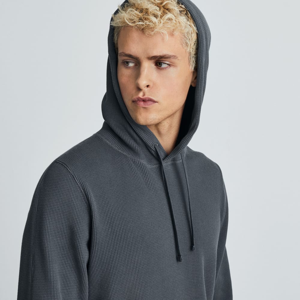 The Waffle-Knit Hoodie | Slate - Image 3
