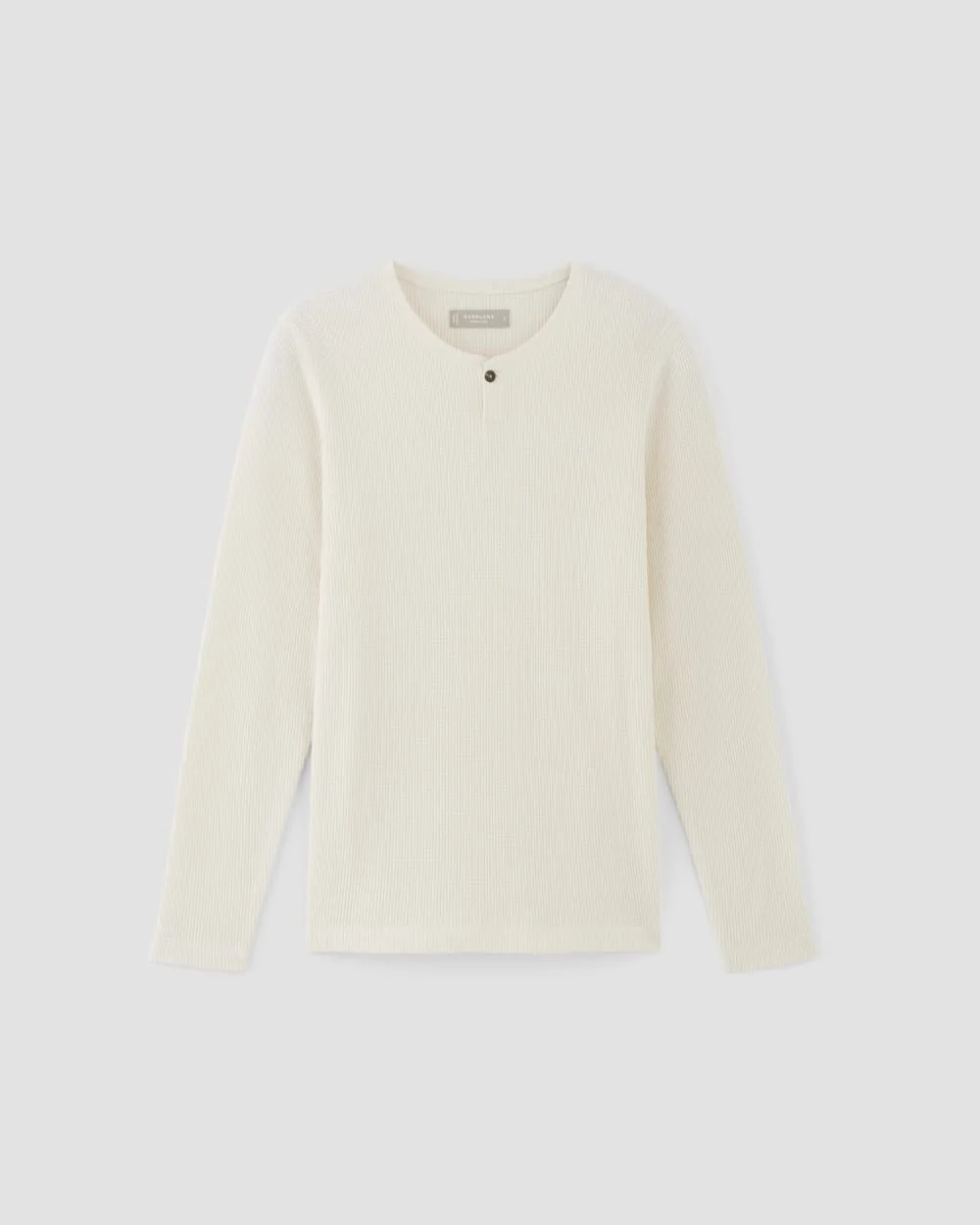 The Waffle Long-Sleeve Henley | Bone - Image 2