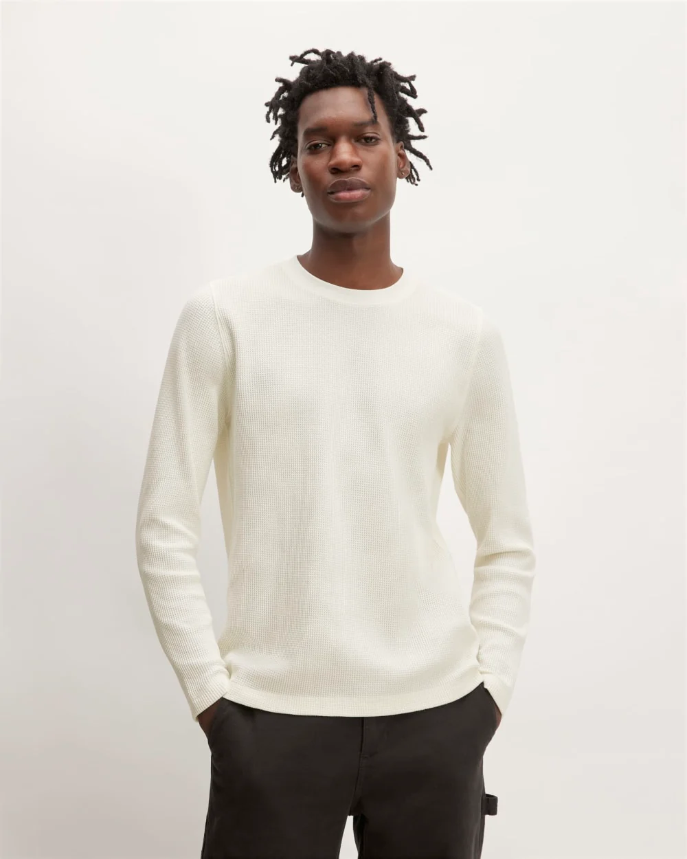 The Waffle Long-Sleeve Crew | Bone - Image 3