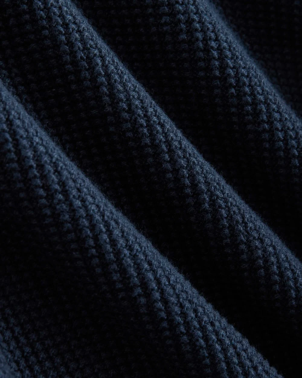 Waffle Rollneck Crew in Everyday Cotton | Navy - Image 6