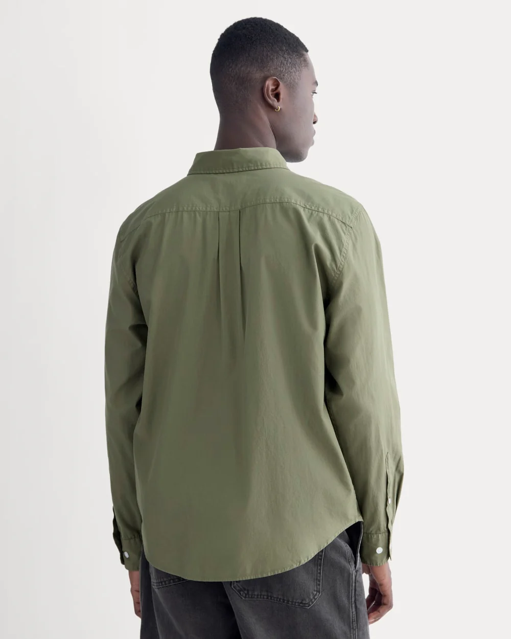 Washed Poplin Shirt | Lichen Green - Image 5
