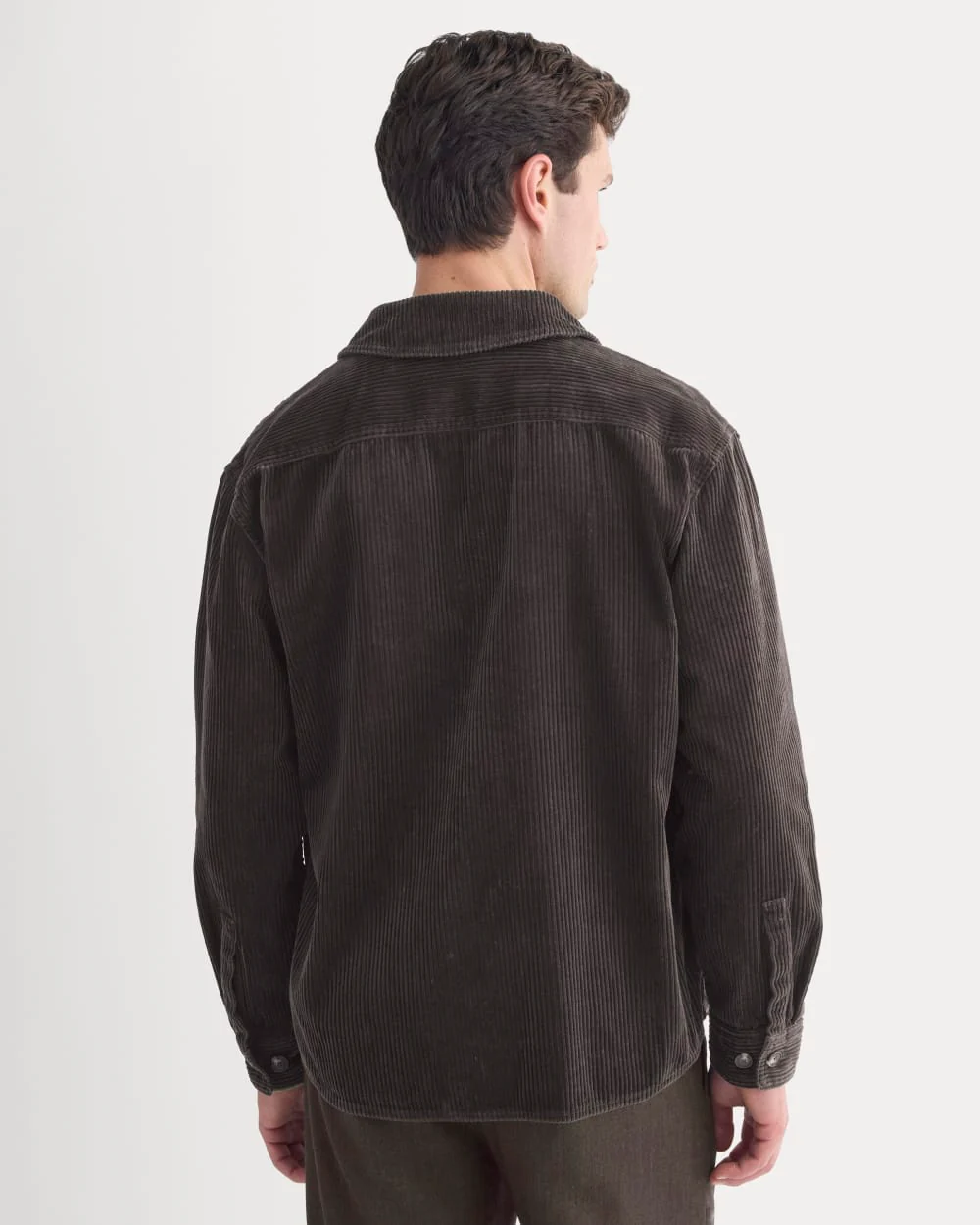 Wide Wale Corduroy Shirt | Dark Chocolate - Image 5