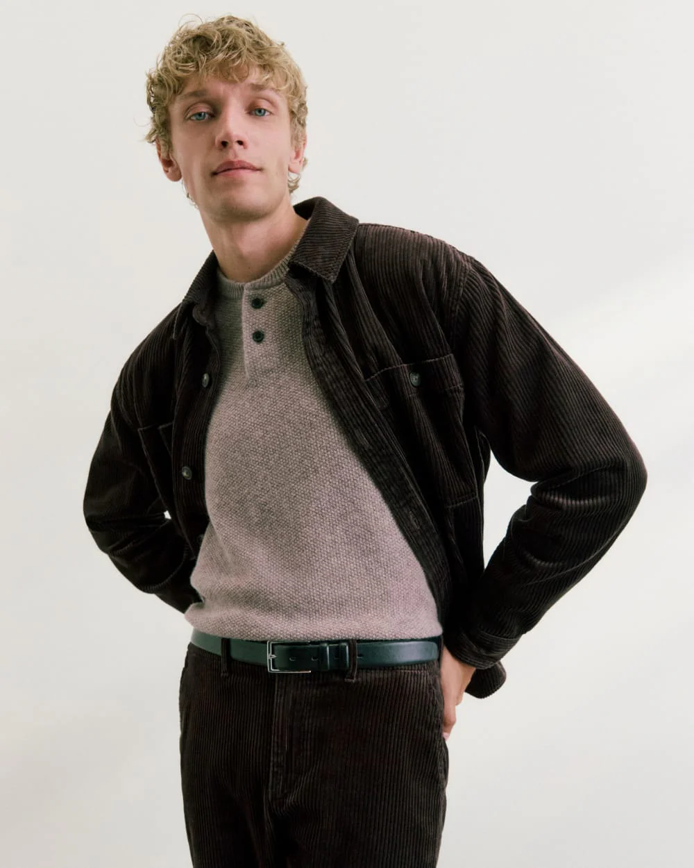 Wide Wale Corduroy Shirt | Dark Chocolate - Image 7