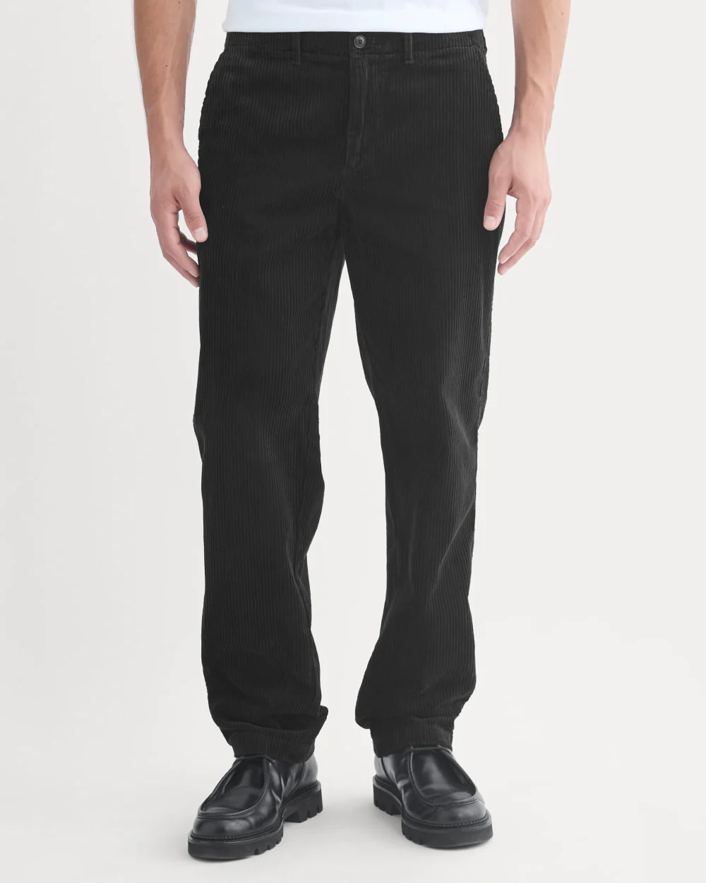 Wide Wale Corduroy Trouser | Black - Image 3