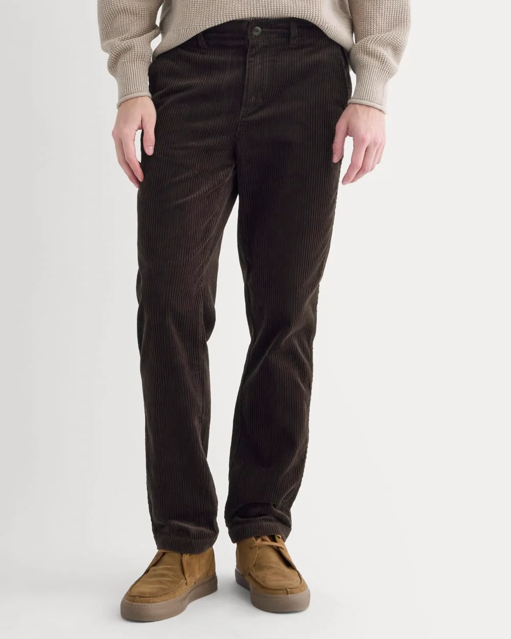 Wide Wale Corduroy Trouser | Dark Chocolate - Image 3