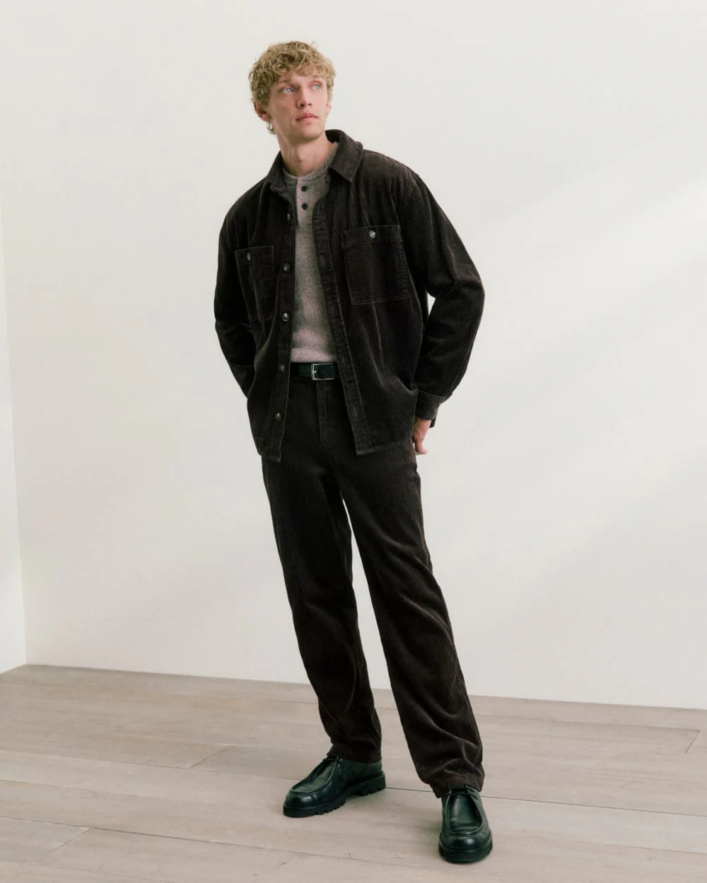 Wide Wale Corduroy Trouser | Dark Chocolate - Image 7