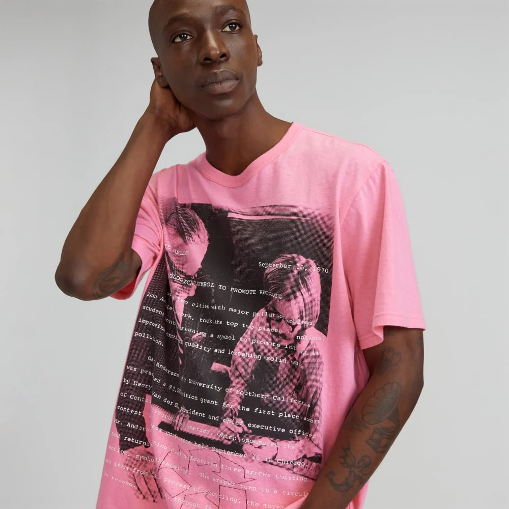 The Everyone Recycled Graphic Tee | Carnation Pink - Image 4