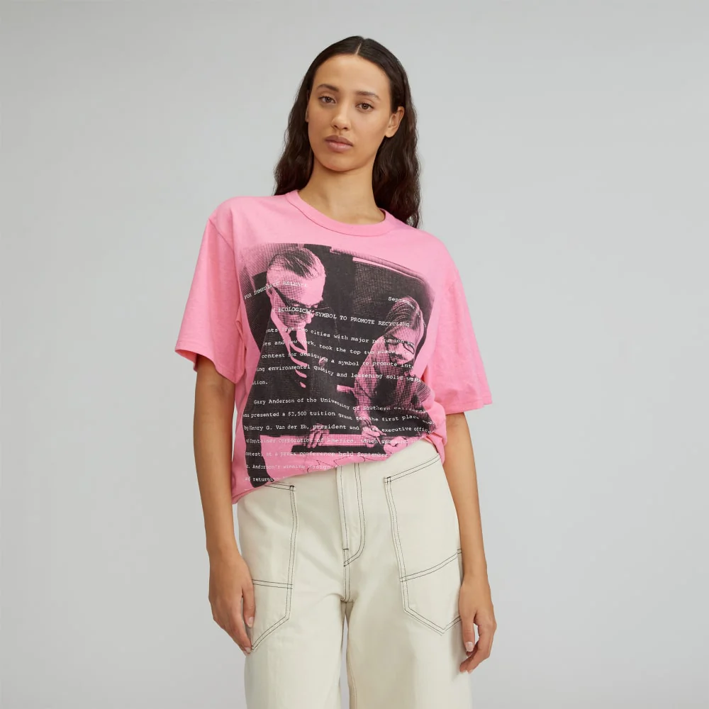 The Everyone Recycled Graphic Tee | Carnation Pink - Image 6