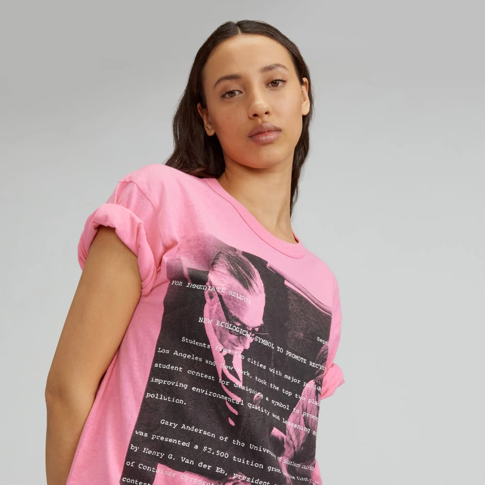 The Everyone Recycled Graphic Tee | Carnation Pink - Image 8