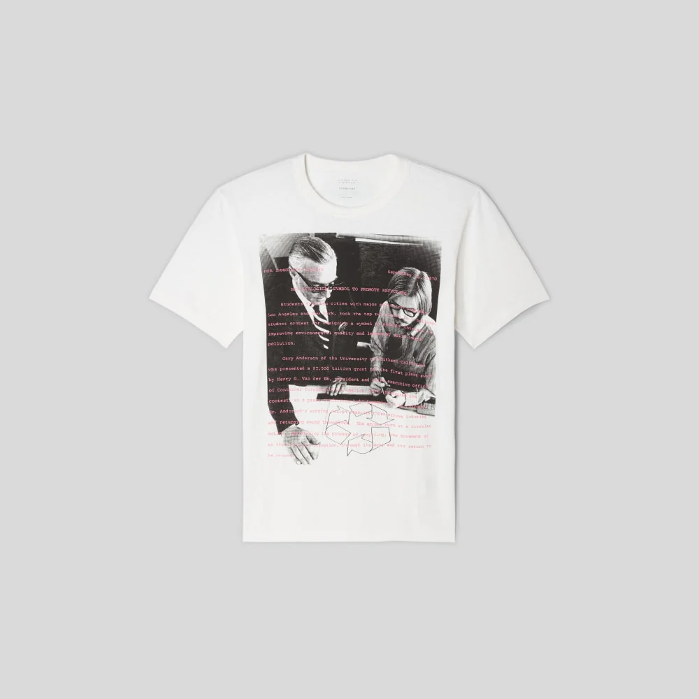 The Everyone Recycled Graphic Tee | White / Carnation Pink Multi - Image 2